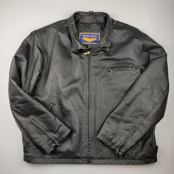 airborne leather motorcycle jacket